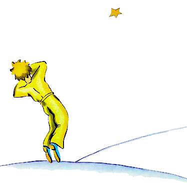 شهریار کوچولو در حالی که آرامآرام به زمین میافتد شهریار کوچولو در حالی که آرامآرام به زمین میافتد